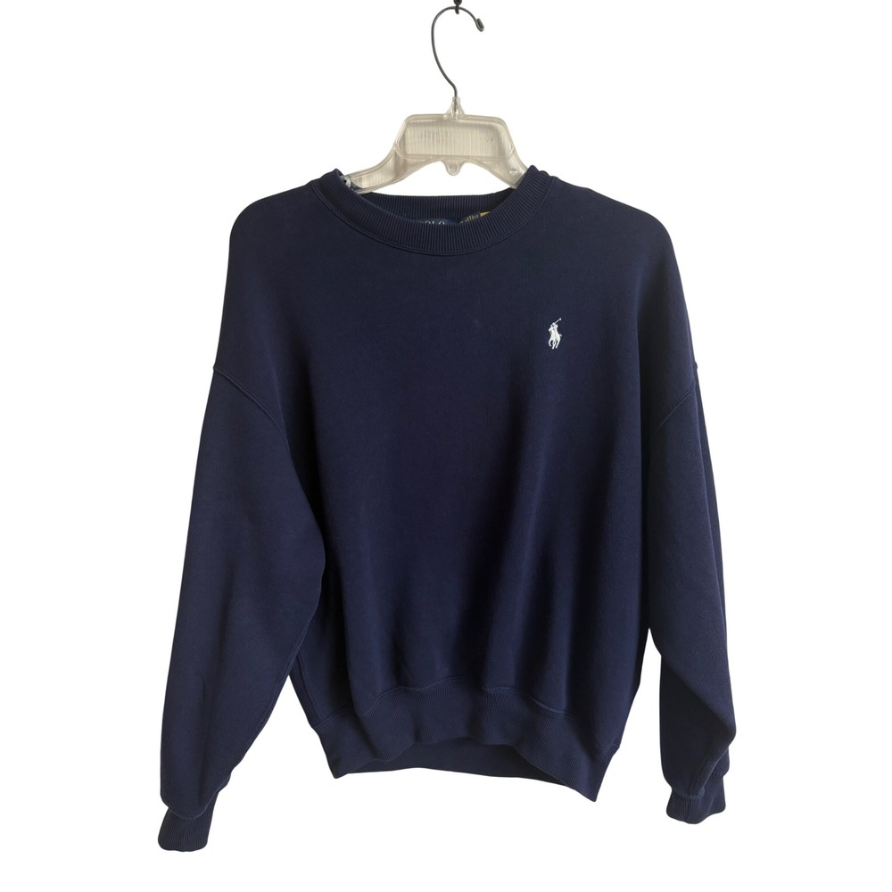 Polo Ralph Lauren US Open Sweatshirt Navy Crewneck Tennis Embroidered Logo XS